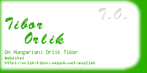 tibor orlik business card